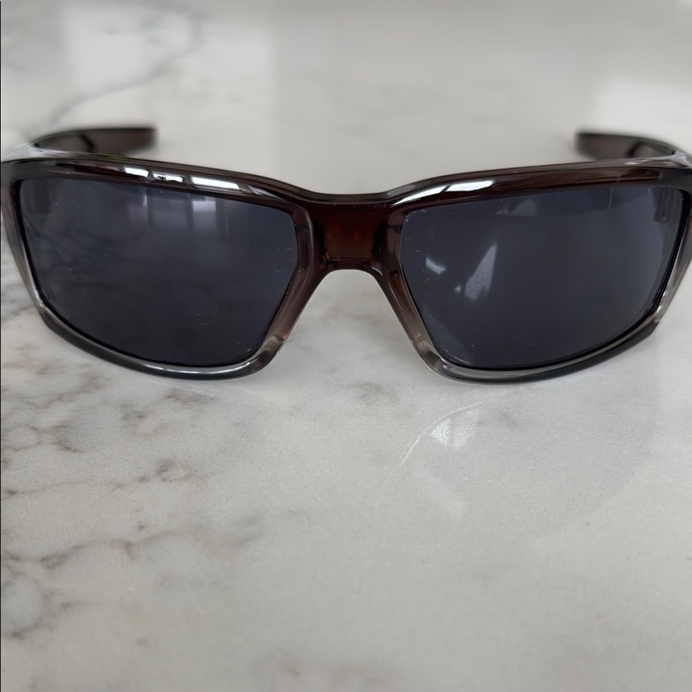 SPY Brown Translucent Frame Gray/Black Lens Men's Sport Sunglasses
